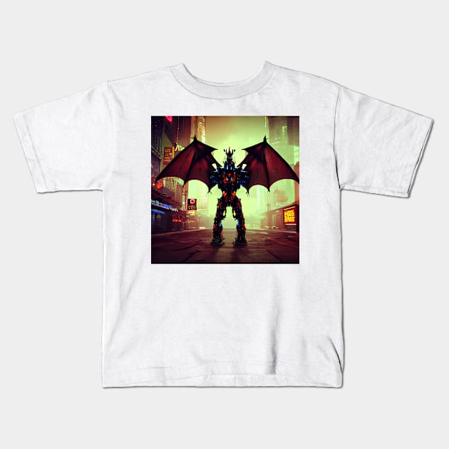 Dragon Machine Kids T-Shirt by Artieries1